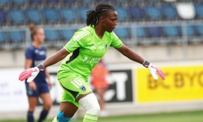 Chiamaka Nnadozie celebrating during a match for Paris FC