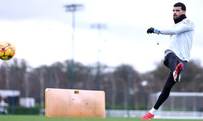 Dominic Solanke training with Tottenham Hotspur during recovery period