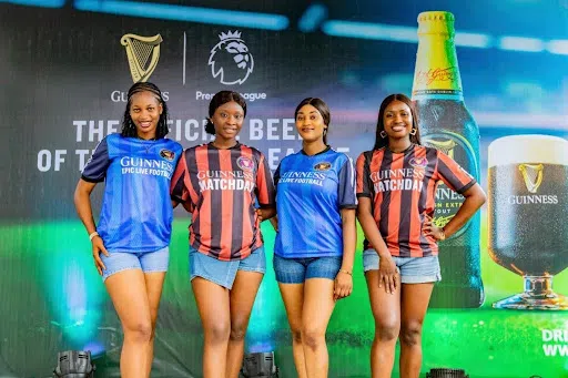 Fans enjoying Guinness Match Day with football viewing and activities across Nigerian cities