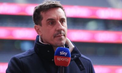 Gary Neville speaking as Sky Sports pundit during Premier League match