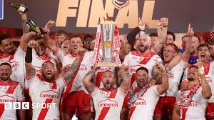 Hull KR and Brisbane Broncos players facing off in World Club Challenge promotional image