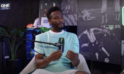 John Mikel Obi speaking passionately during a podcast recording.