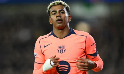 Lamine Yamal looks dejected during a match as former Spain coach Javier Clemente warns him to stay focused