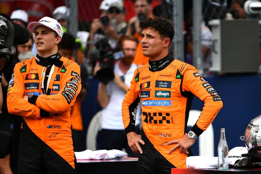 Lando Norris and Oscar Piastri battle for the Formula 1 drivers' championship lead