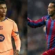 Marcus Rashford modeling Barcelona 2025-26 fourth kit inspired by Ronaldinho’s Clasico win