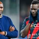 Mario Balotelli reacts to Patrick Vieira’s Genoa sacking