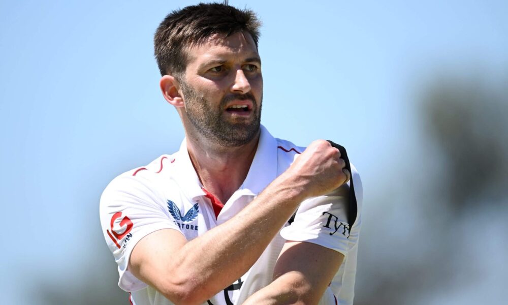 Mark Wood Bowling During England’s Ashes Warm-Up Match