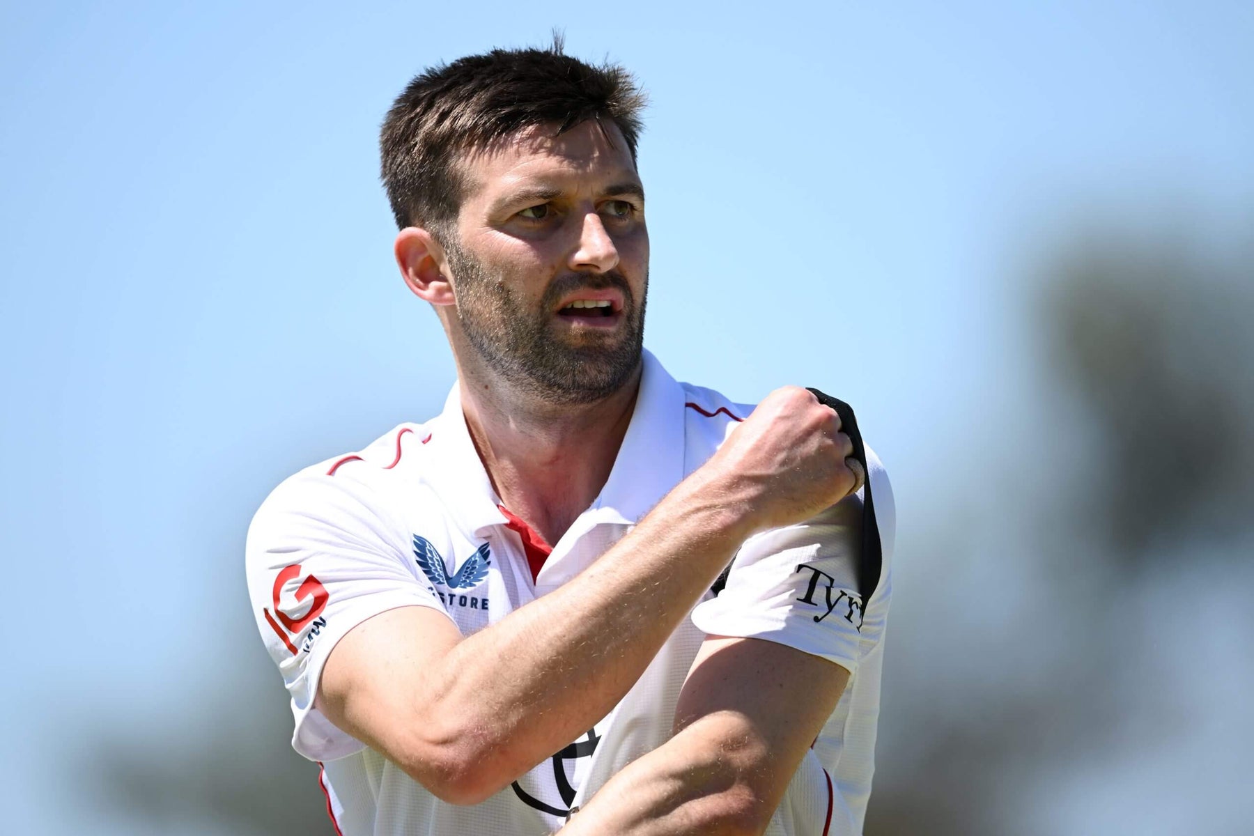 Mark Wood Bowling During England’s Ashes Warm-Up Match