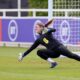 Mary Earps during England Women’s training session before international match.