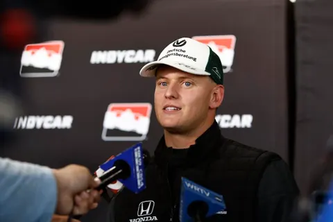 Mick Schumacher in IndyCar Racing Gear With Rahal Letterman Lanigan Racing