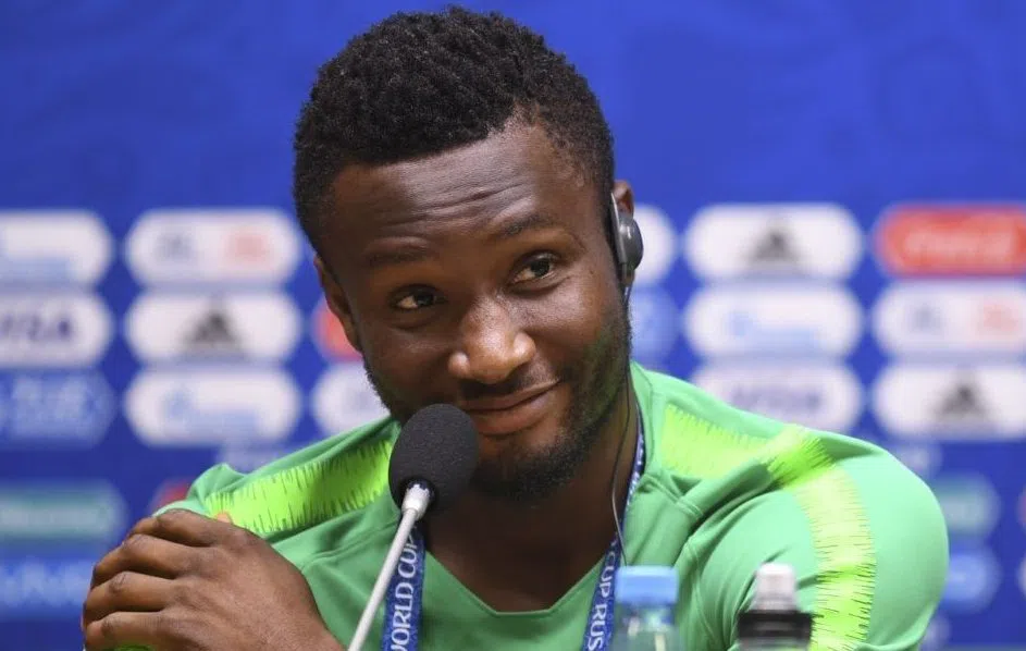 Mikel Obi speaking at an event amid discussions about becoming NFF president