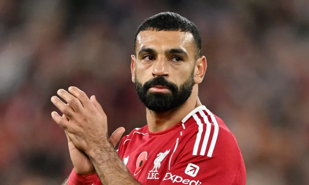 Mohamed Salah in action for Liverpool, potential transfer speculation