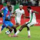 Nigeria players reacting after penalty shootout loss to DR Congo in Rabat