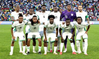 Nigeria’s Super Eagles players training ahead of their World Cup qualifier against Gabon