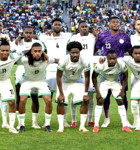 Nigeria’s Super Eagles players training ahead of their World Cup qualifier against Gabon