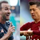 Robert Lewandowski and Harry Kane side by side in Bayern Munich colours