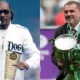 Snoop Dogg wearing a Celtic jersey while talking about potential club investment