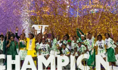 Super Falcons of Nigeria celebrating WAFCON victory