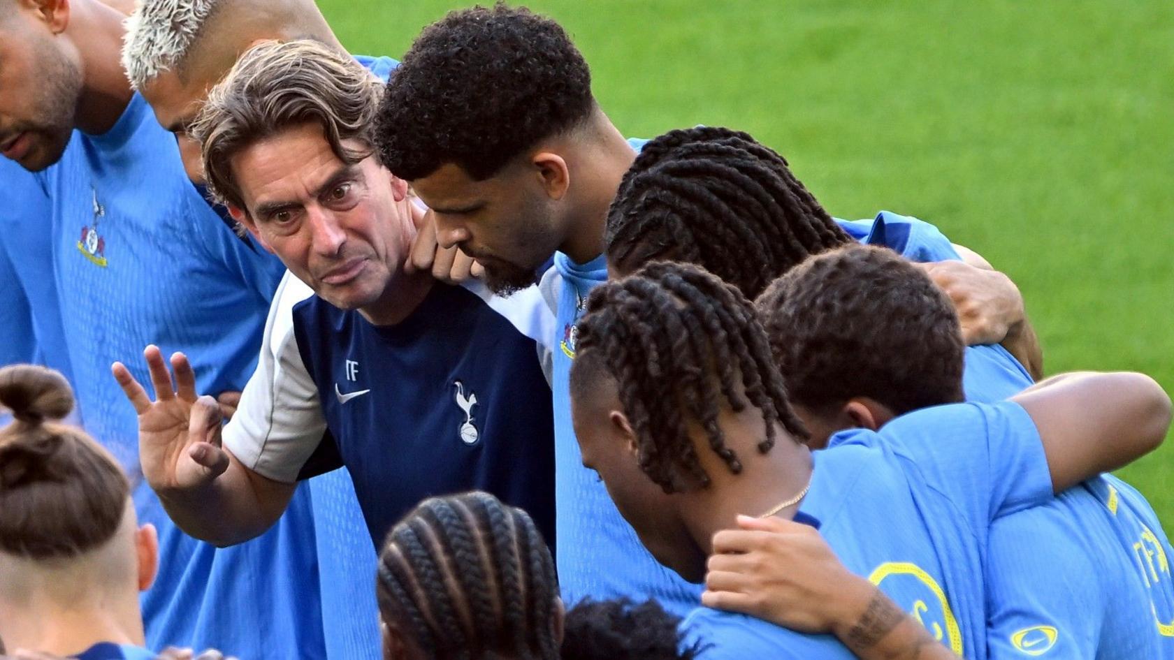 Thomas Frank During Tottenham Training Session