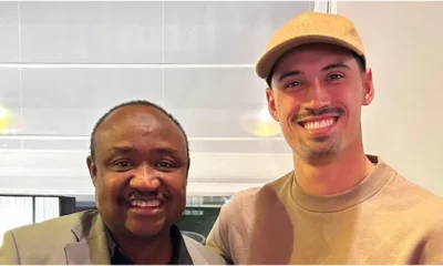 Tijani Babangida meets Manchester City midfielder Tijjani Reijnders