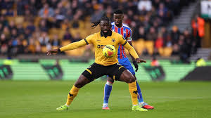 Tolu Arokodare in Wolverhampton Wanderers kit during Premier League match