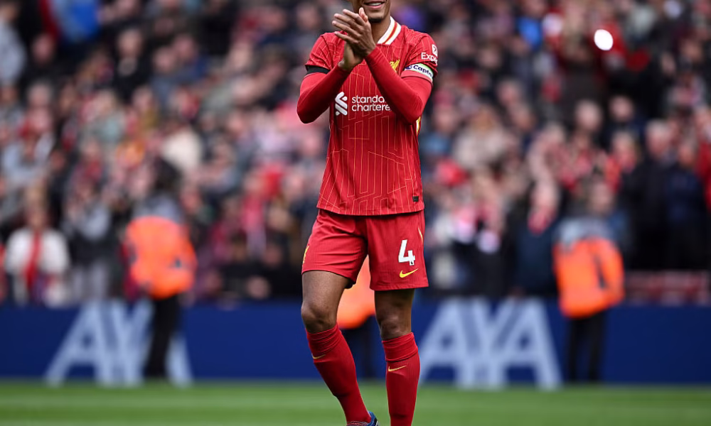 Virgil van Dijk during a Premier League match for Liverpool