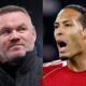 Wayne Rooney and Virgil van Dijk exchange words during post-match interview