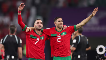 Achraf Hakimi applauds fans after Morocco’s 2-0 victory over Comoros at AFCON 2025