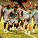 Ademola Lookman, Semi Ajayi and Bright Osayi-Samuel arriving at Super Eagles camp in Cairo
