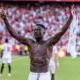 Akor Adams and Chidera Ejuke celebrate goals for Sevilla ahead of AFCON 2025
