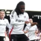 Alex Iwobi celebrating after scoring for Fulham against Manchester City at Craven Cottage.