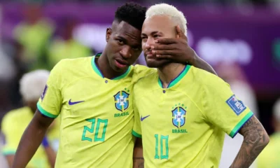 Carlo Ancelotti speaking about Neymar and Vinicius Junior ahead of Brazil’s World Cup selection.