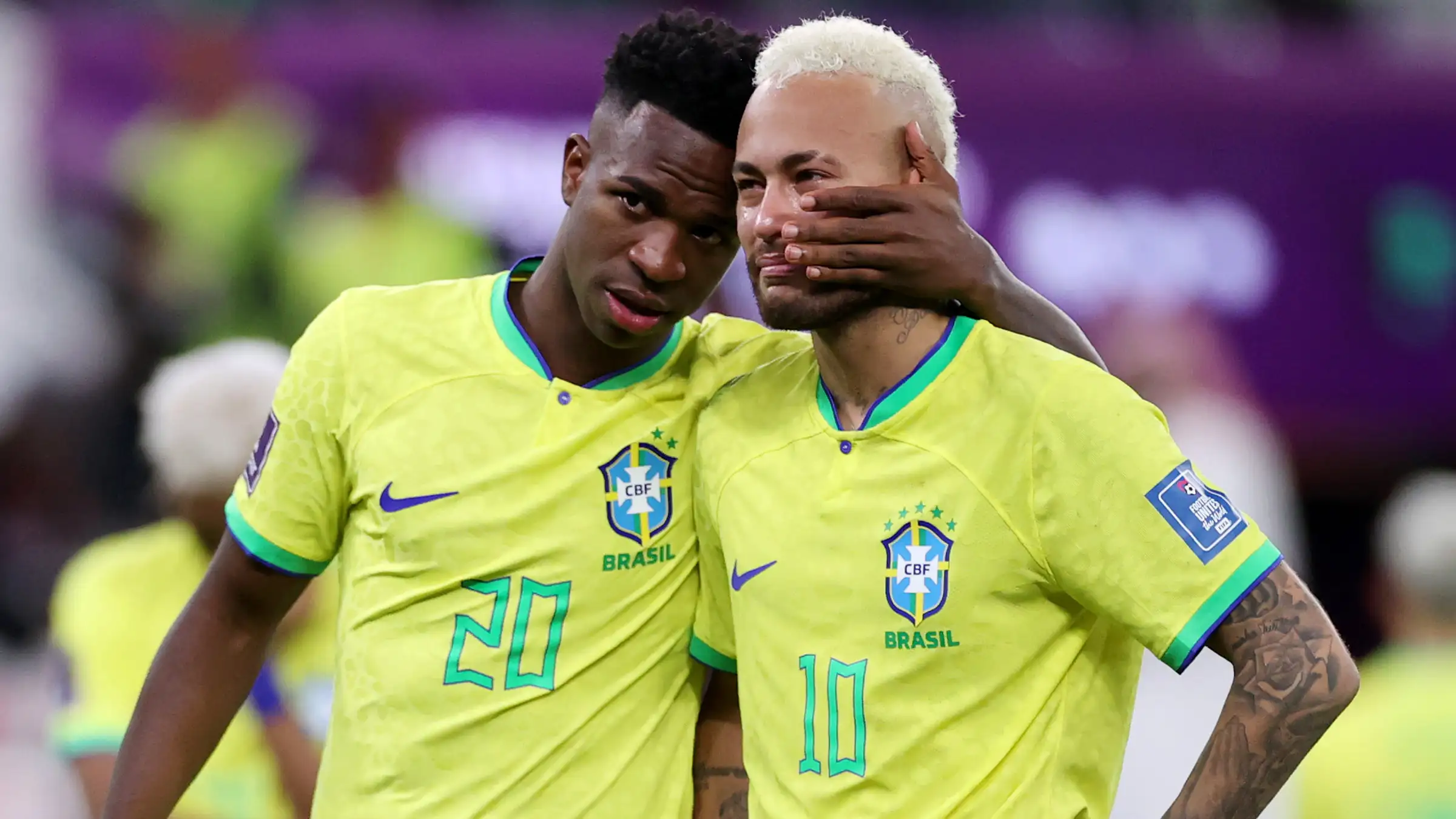 Carlo Ancelotti speaking about Neymar and Vinicius Junior ahead of Brazil’s World Cup selection.