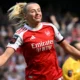 Chloe Kelly playing for Arsenal in the 2025-26 WSL season.