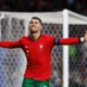Cristiano Ronaldo celebrating in a Portugal jersey