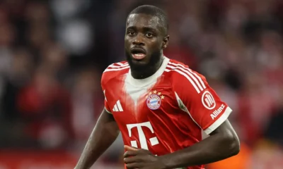 Dayot Upamecano playing for Bayern Munich in a Bundesliga match