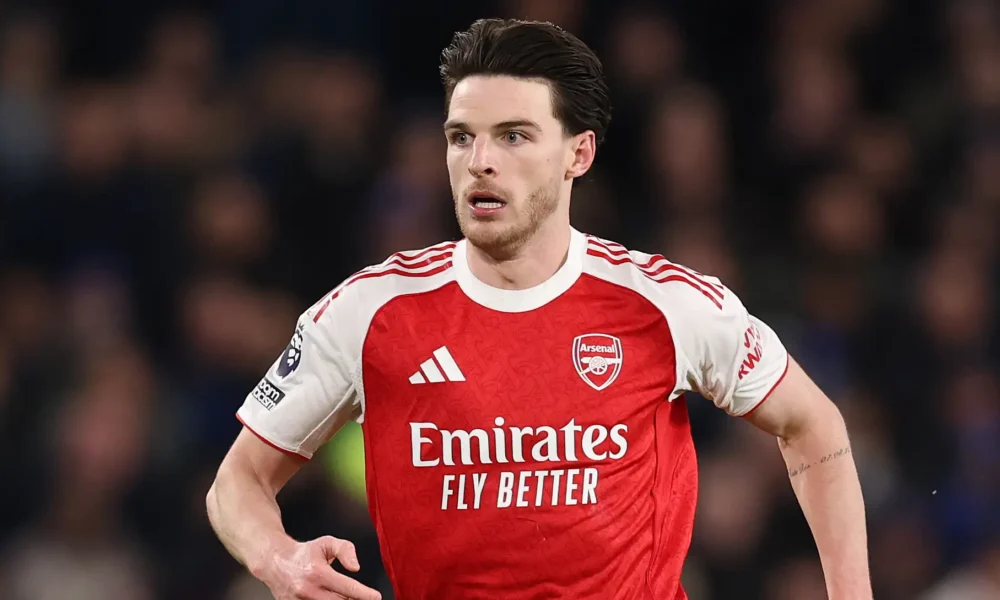 Declan Rice Absent From Arsenal Squad Due To Illness Ahead Of Champions League Match Against Club Brugge