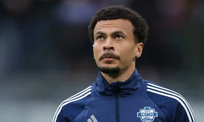 Dele Alli looking dejected during his time at Como after limited appearances.