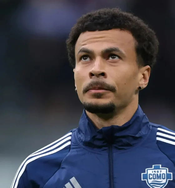 Dele Alli looking dejected during his time at Como after limited appearances.