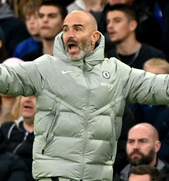 Enzo Maresca On The Touchline As Chelsea Head Coach During A Premier League Match