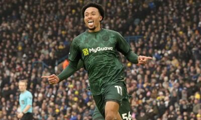 Femi Azeez celebrating his goal for Millwall, showing his left-foot magic.