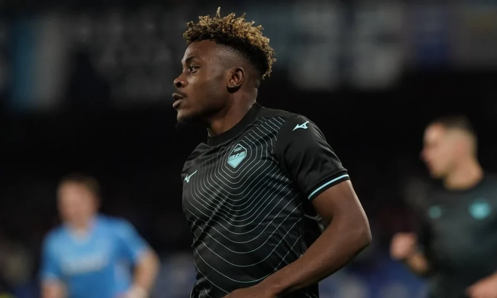 Fisayo Dele-Bashiru in action for Super Eagles, returning from injury.