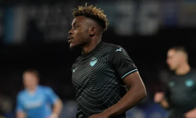 Fisayo Dele-Bashiru in action for Super Eagles, returning from injury.