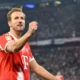 Harry Kane Celebrating A Goal For Bayern Munich Amid Barcelona Transfer Speculation