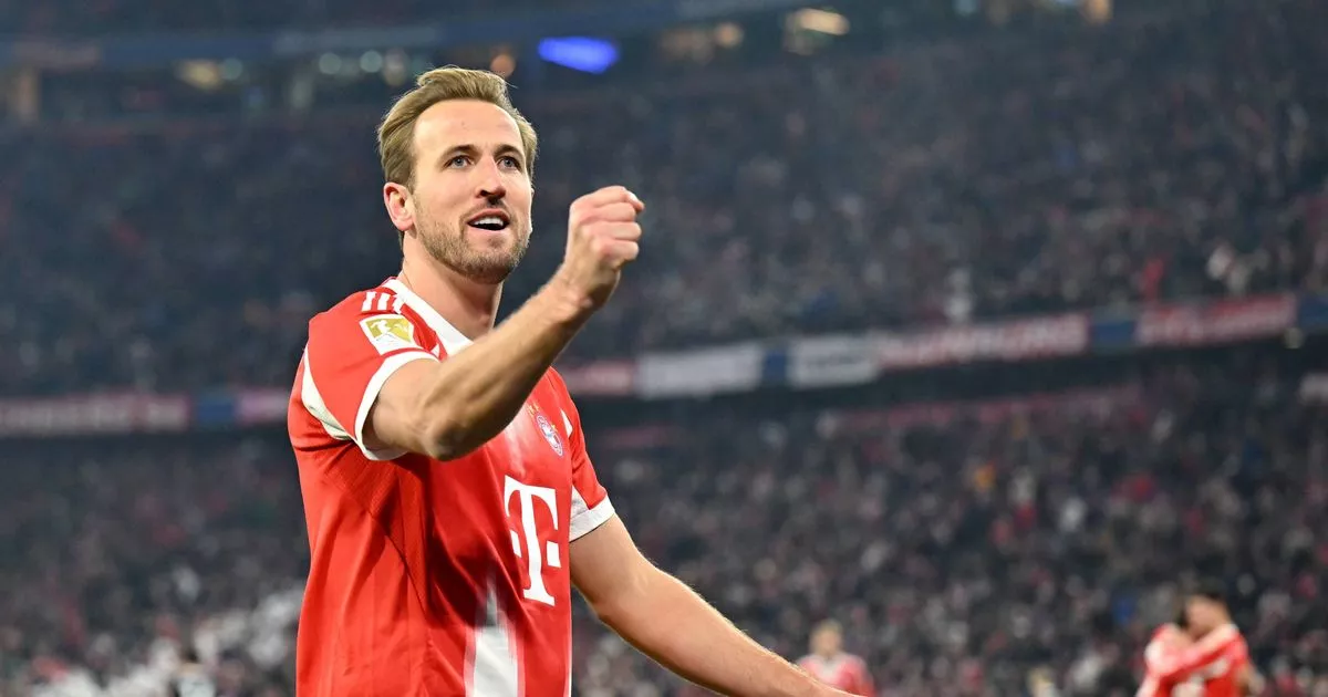 Harry Kane Celebrating A Goal For Bayern Munich Amid Barcelona Transfer Speculation