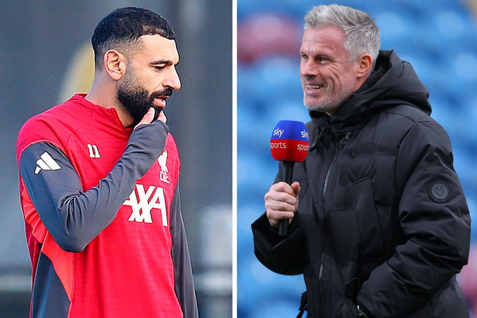 Jamie Carragher speaking on Monday Night Football about Mohamed Salah’s outburst.