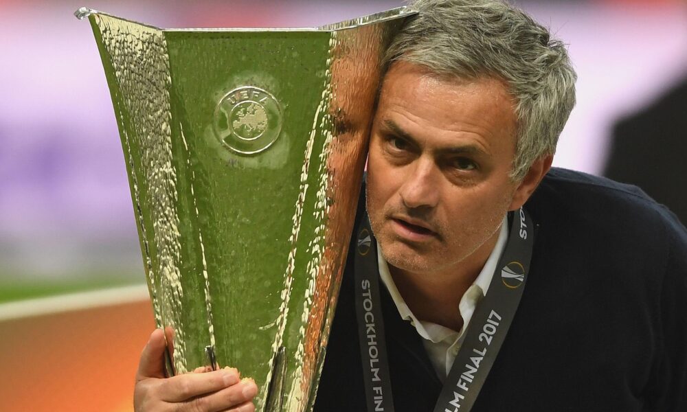 Jose Mourinho speaking passionately during his Manchester United tenure