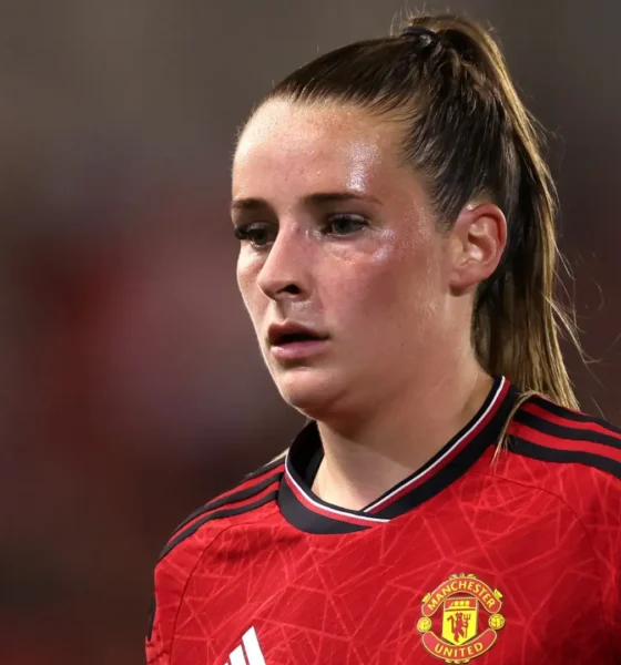 Manchester United Women looking dejected during a WSL match