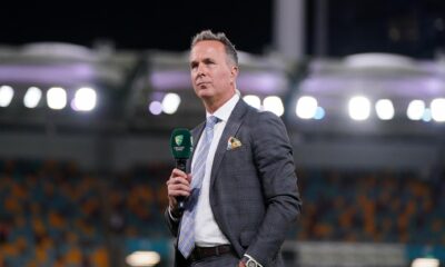 Michael Vaughan speaking during Ashes commentary in Australia