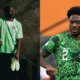 Ola Aina showcasing his custom eco-friendly ‘Mr Lulu’ football boots designed with Sokito.